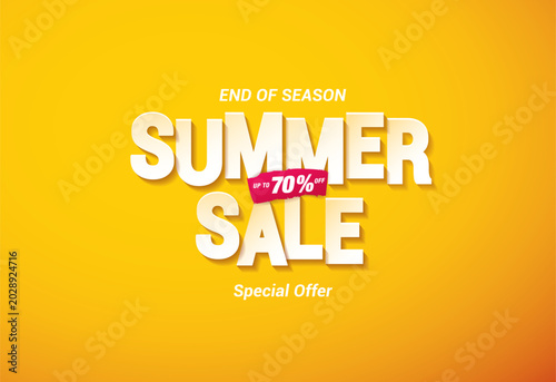 summer sale banner vector design illustration