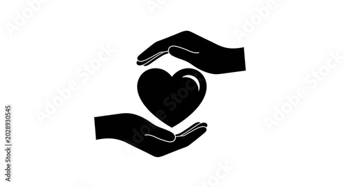 Canvastavla Hands cradling a heart symbol demonstrate the compassionate act of caring for others and supporting personal well-being in a nurturing environment