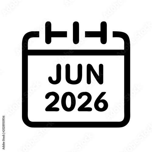 Corpus christi calendar icon for june 4 2026 isolated on white background 