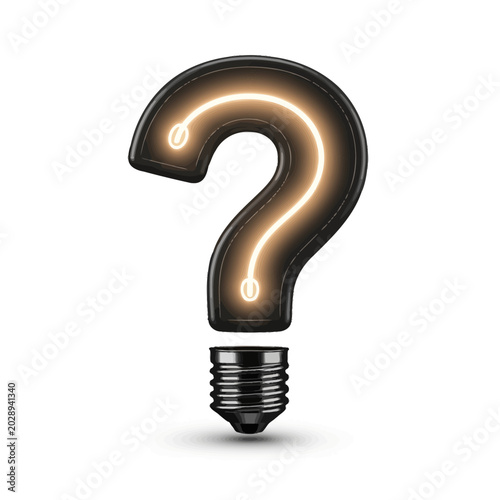 Glowing Question Mark Light Bulb