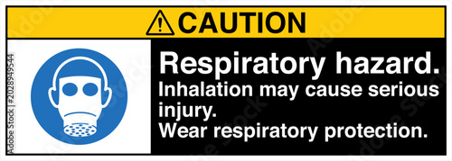 Foto Safety Sign Caution Respirato...
