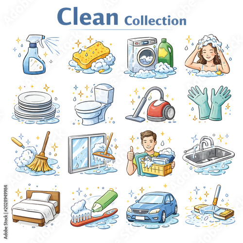Clean Collection Line Art Color Vector Set for Minimal and Modern Design Elements