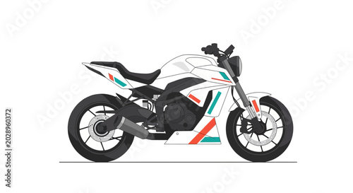 Tableau sur toile Modern Sport Motorcycle Illustration
