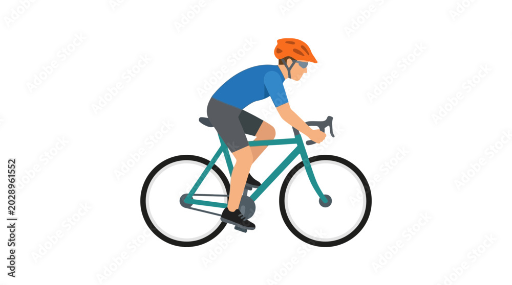 Fototapeta premium Cyclist Riding Bicycle