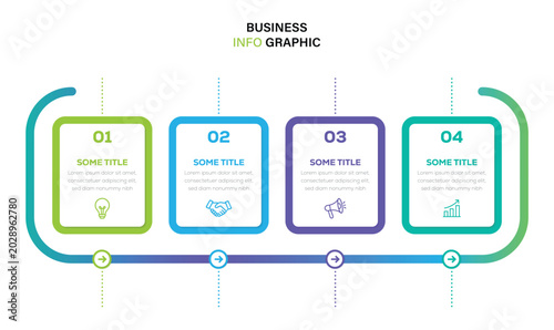 Obraz na płótnie Infographic design template with creative concept, marketing and success element