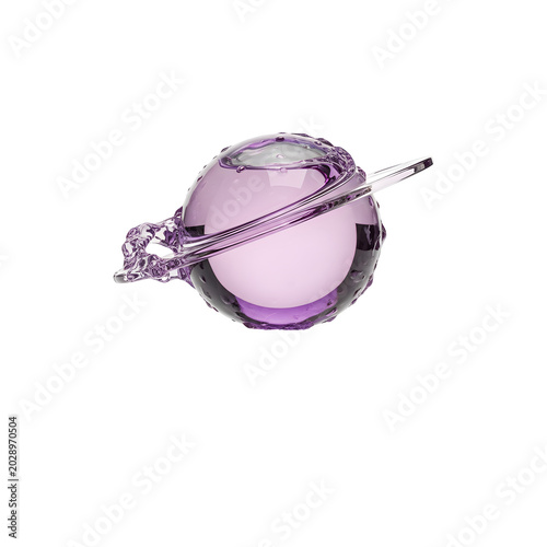 Purple glass perfume bottle stopper.