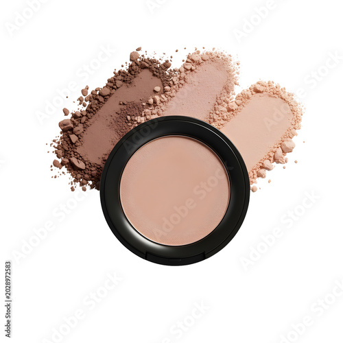 Brown eyeshadow makeup cosmetic product.