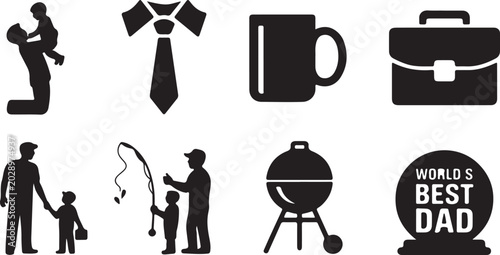 fathers day card with super dad and son characters