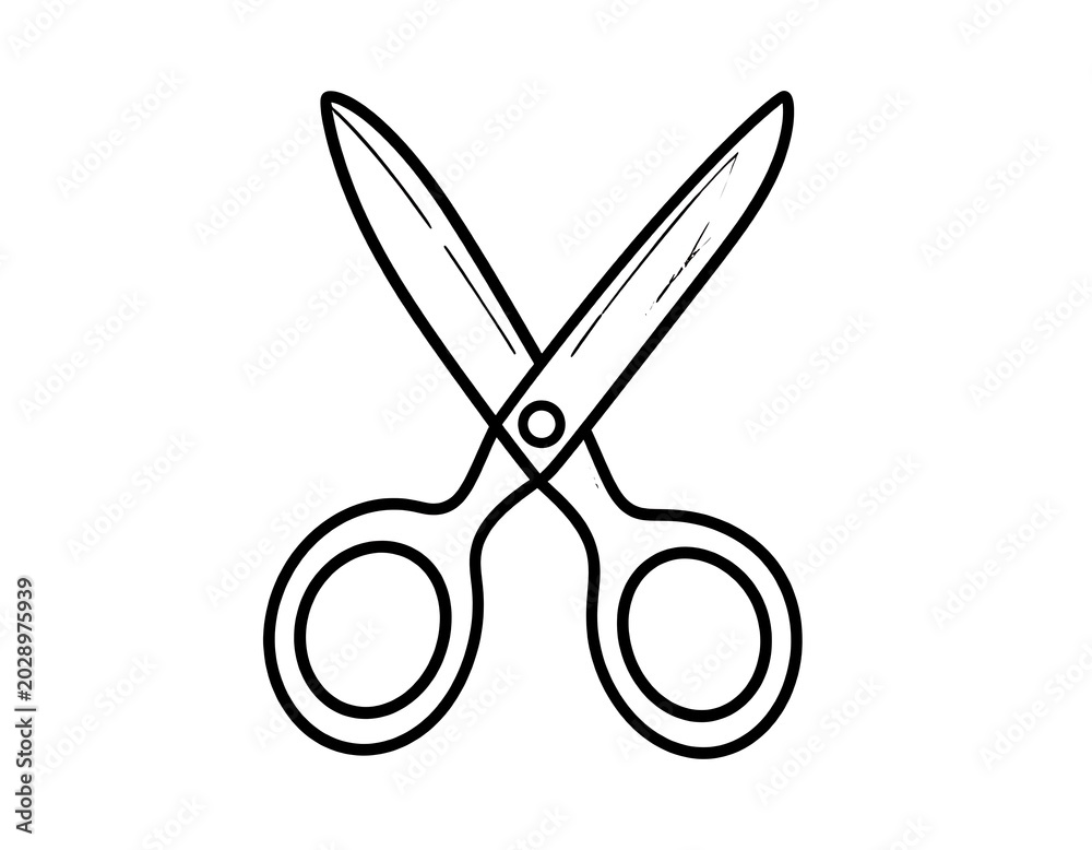 Fototapeta premium Scissors Cutting Tool Icon Symbol.