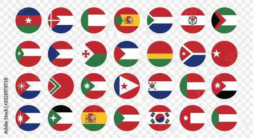Konstfotografi Collection of Circular National Flags