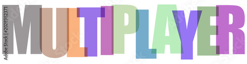 Фотография Multicolor multiplayer text graphic design element