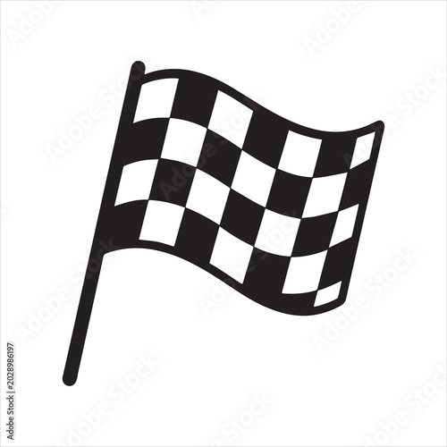 racing flag checkered icon vector illustration.