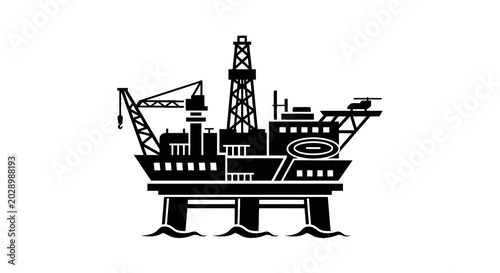 Obraz na płótnie Offshore Oil Rig Drilling Platform.