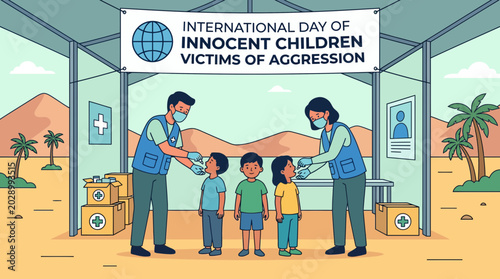 Humanitarian Aid for Children on Day of Victims of Aggression