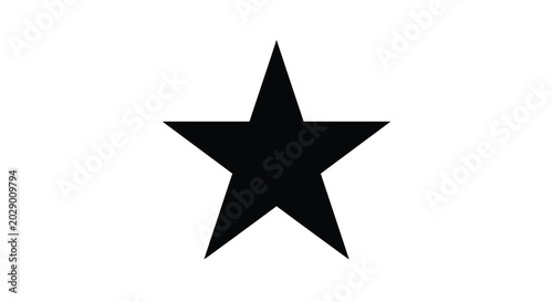 Photos black star silhouette on white background