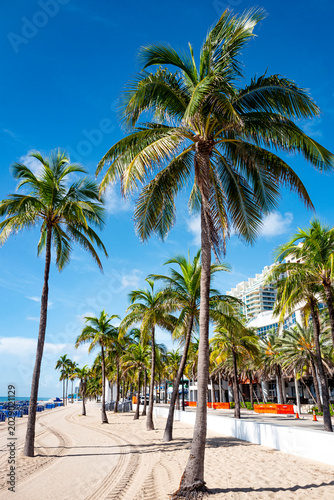Canvas Print Fort Lauderdale Beach is a world-class destination spanning 7 miles of golden sand and clear, turquoise waters