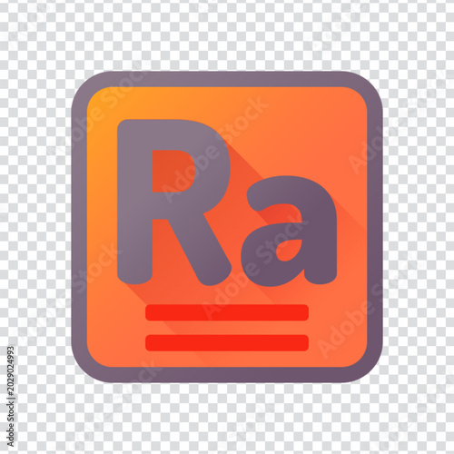 Obraz na płótnie Radium Radioactive Science Chemistry Element Icon