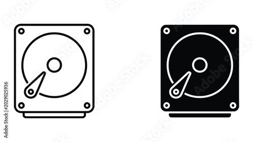 Hard drive icons with different color schemes