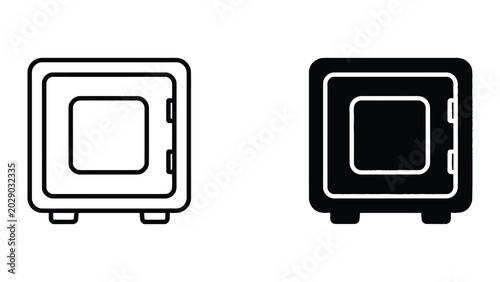 Minimalist electrical outlet icon pair