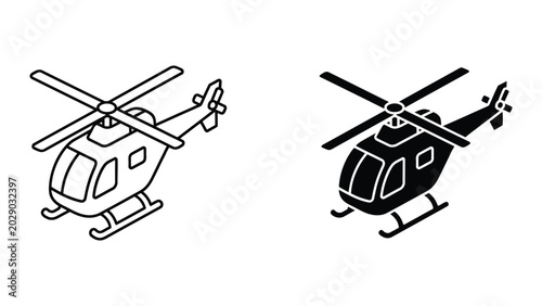 Tableau sur toile Two medical rescue helicopters in flight
