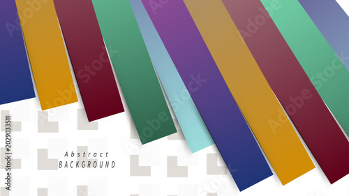 Colorful abstract overlay paper style background design