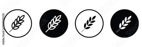 Fotografía Wheat icon vector illustration for bakery logo pasta label cereal pictogram and