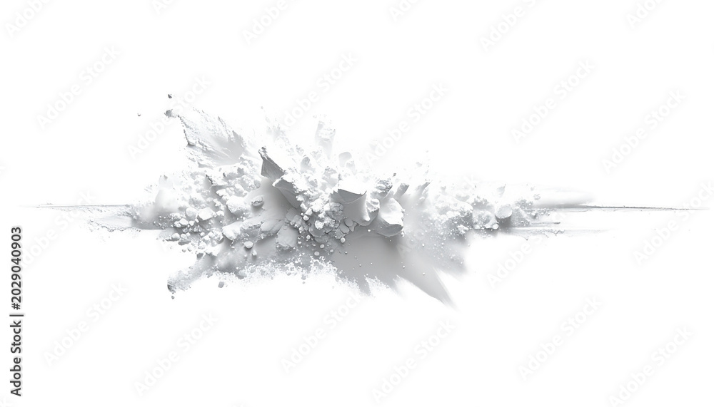 Fototapeta premium Minimal White Chalk Powder Burst