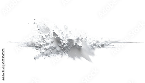 Minimal White Chalk Powder Burst