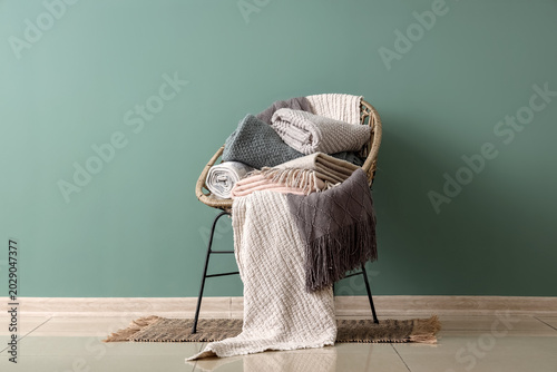 Wicker chair with different...