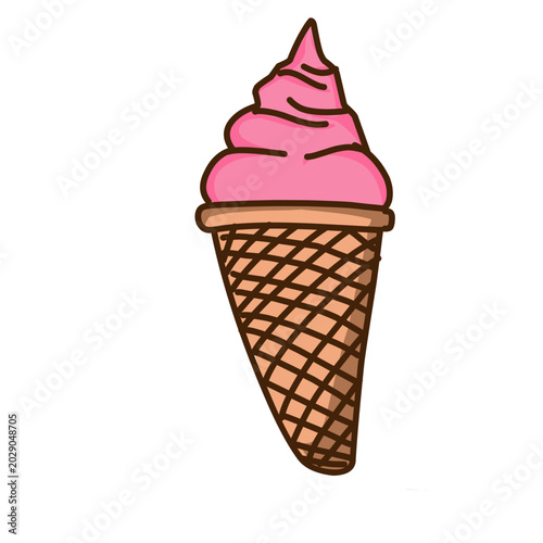 Hand drawn ice cream illustration