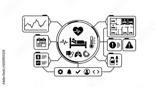 Comprehensive patient health monitoring dashboard infographic