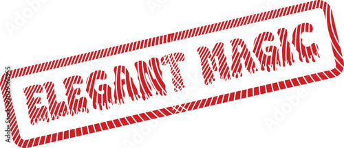 Cuadro en lienzo Elegant Magic Text with a Grungy Rubber Stamp Effect Ideal for Enchanting Design