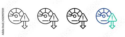 Low Risk Icon Collection Different Style Outline
