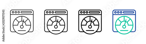 Canvastavla Fico Score Icon Collection Different Style Outline