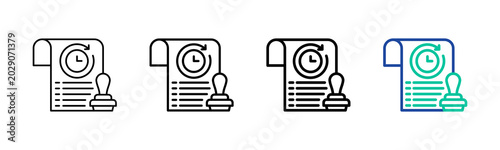 Pending Approval Icon Collection Different Style Outline