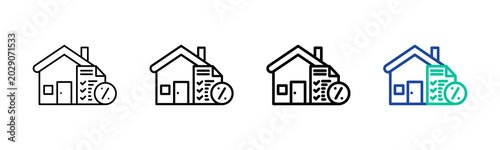 Photos Mortgage Eligibility Icon Collection Different Style Outline