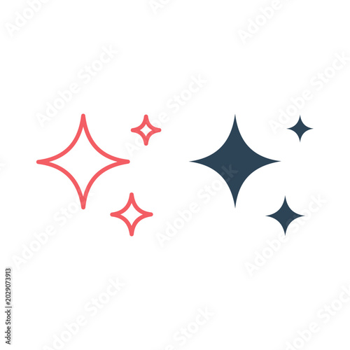 Star icons set vector flat style.