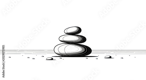 Photos Zen Stacked Stones Harmony Balance Simplicity