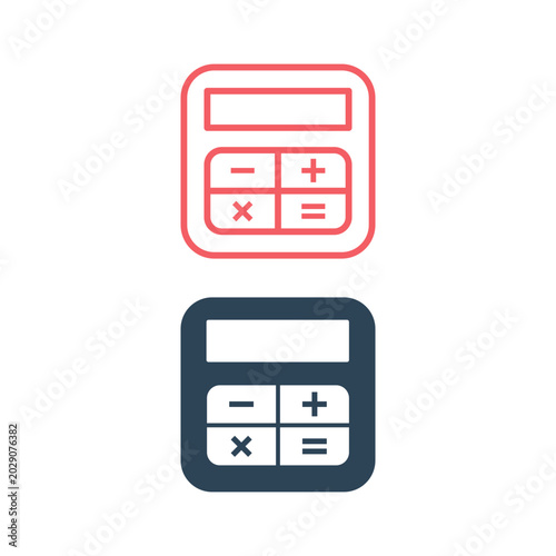 Calculator icons set vector. Savings, finances sign economy concept, Trendy Flat style for graphic design, Web site