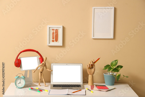 Inventor's workplace with b...