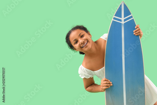 Happy African-American girl...