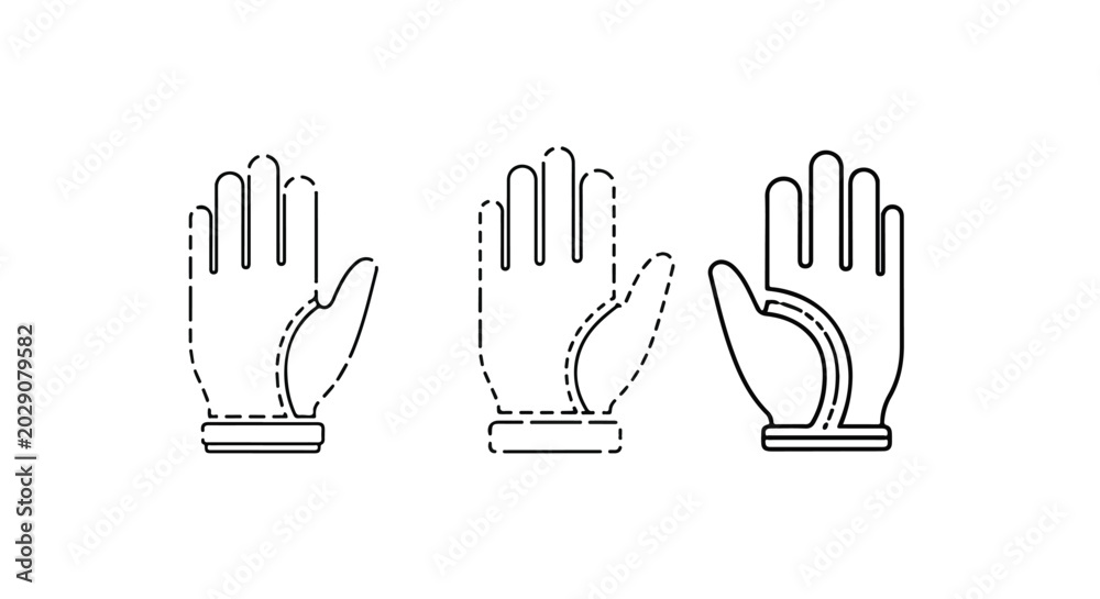 Fototapeta premium Raised hands community border pattern