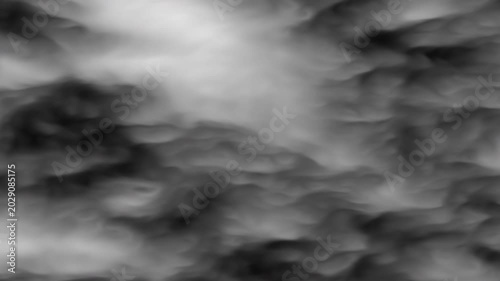 Dark monochrome smoke steam loop with heavy atmospheric movement
