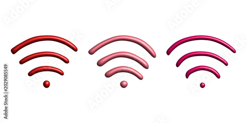 Set of 3d free wifi spot zone sign Public wi-fi area sign Wireless internet clipart For print, web, design, decor 3G, 4G, 5G, 6G, IoT