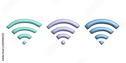 Set of 3d free wifi spot zone sign Public wi-fi area sign Wireless internet clipart For print, web, design, decor 3G, 4G, 5G, 6G, IoT