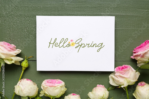 Greeting card with text HEL...