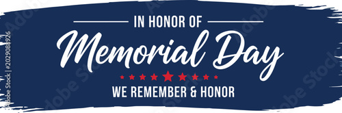 Foto Memorial day tribute with patriotic text on navy blue background
