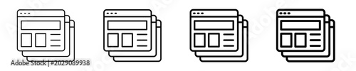 Obraz na plátně Web Layout Icon Set Different Style Collection