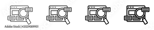 Photos Search Interface Icon Set Different Style Collection