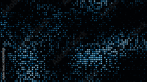 Foto Abstract blue binary code background with glowing digital pattern, starry night
